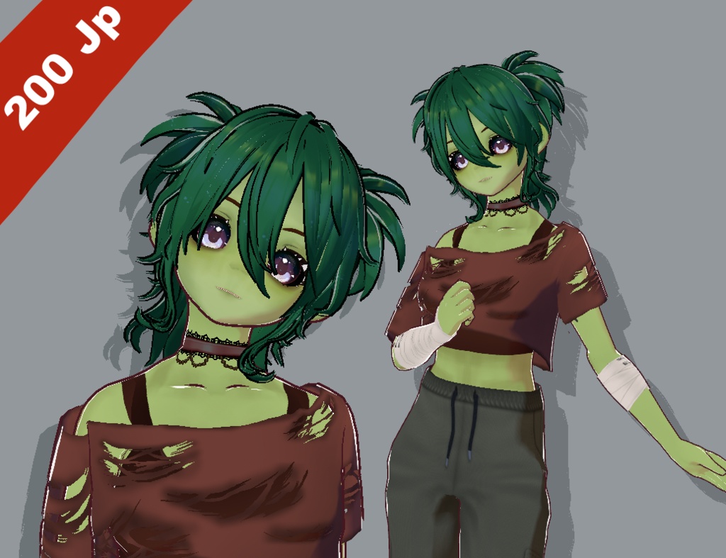 Zombie Girl Vroid Vtuber (200jp)