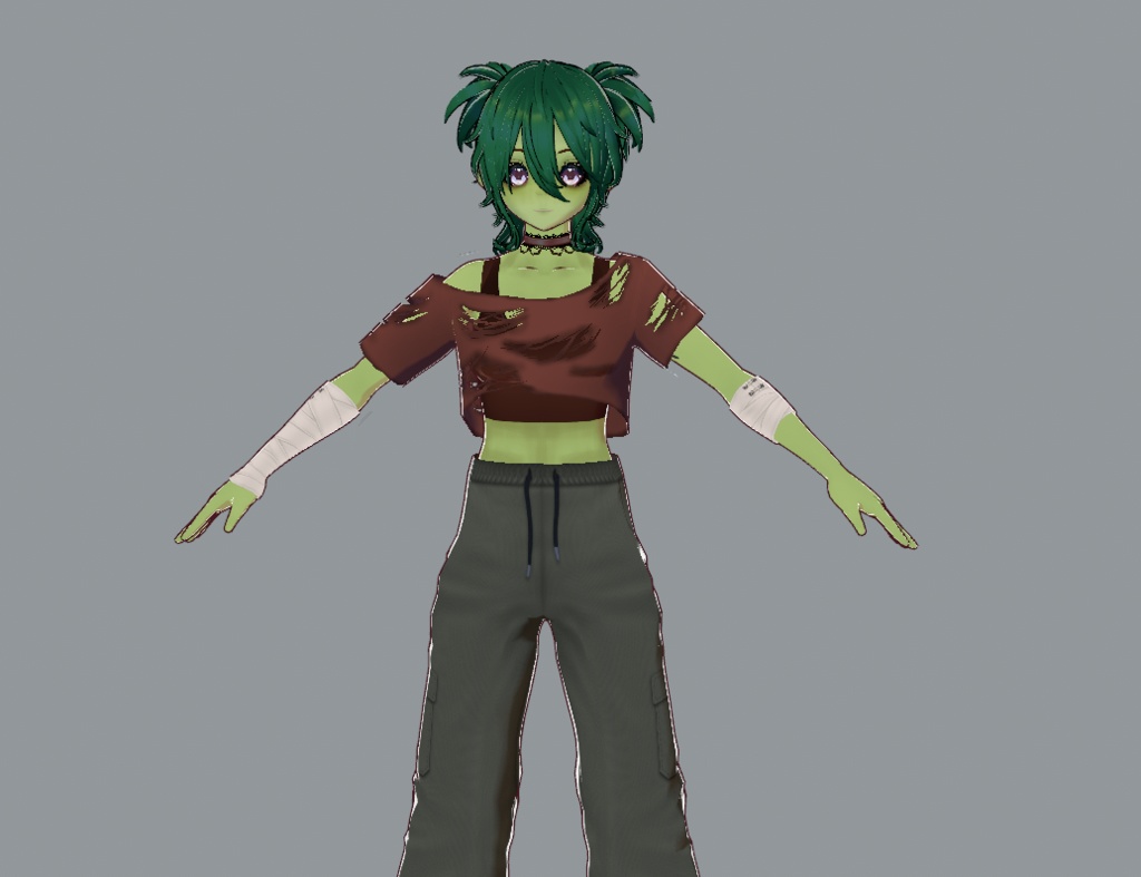 Zombie Girl Vroid Vtuber (200jp)