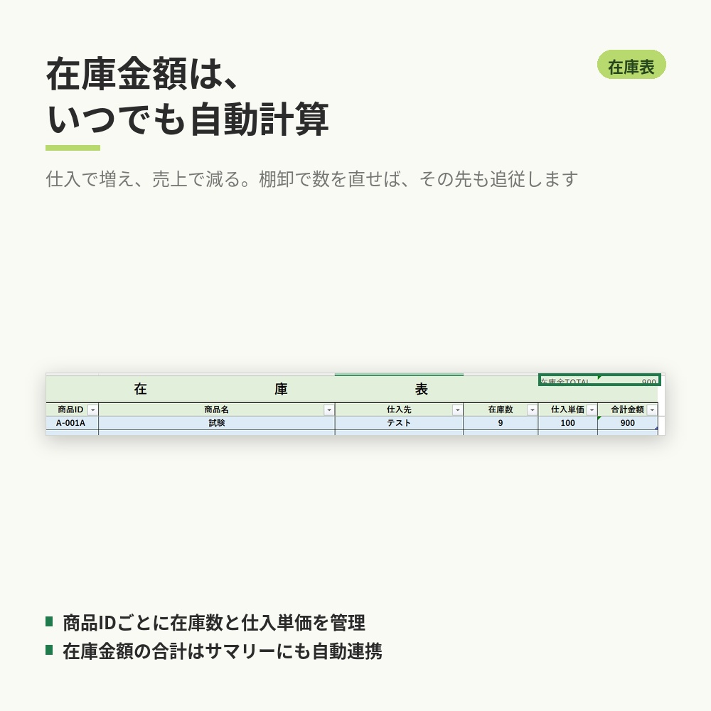 売上粗利管理帳簿 簡易版|せどり・物販の売上と粗利をExcelで一元管理(10万円控除向け)