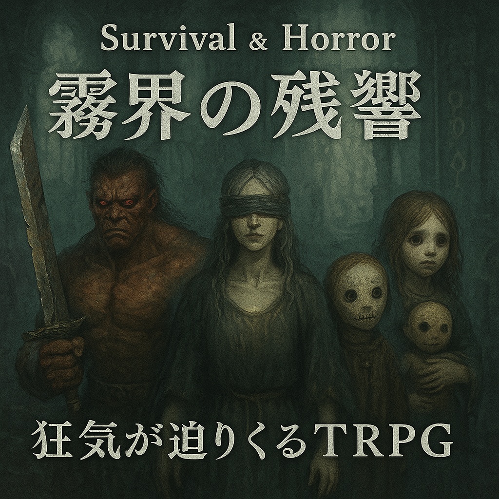 【チャットGPT用TRPG】霧界の残響|記憶喪失と異能のサバイバルTRPG【ルールブック+素材】