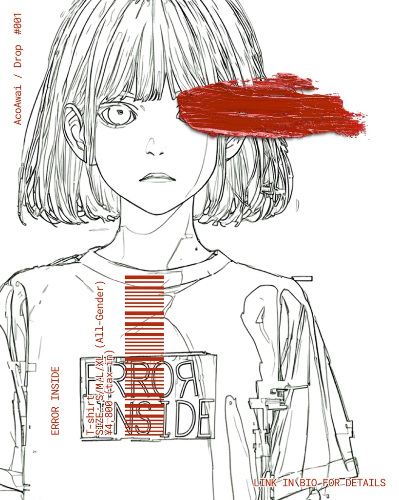 あわいあこ Drop#001 ERROR INSIDE_White_Color