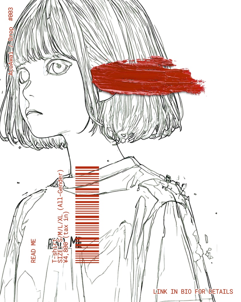 あわいあこ Drop#003 READ ME_White_Color