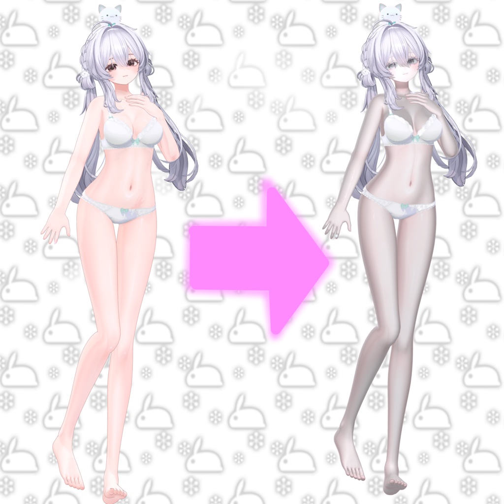 リナシータ 白系ナチュラルメイク