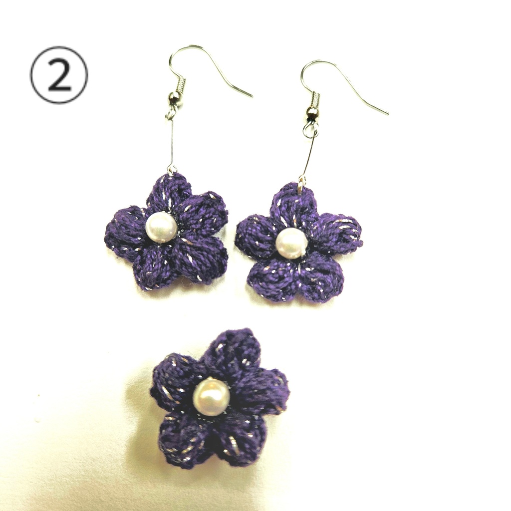 ぬいふらわー マグネット&イヤリング/ピアスセット