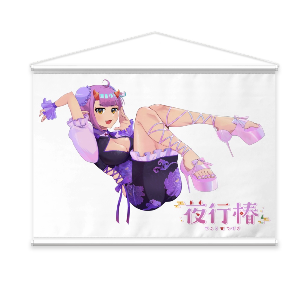 夜行椿タペストリー