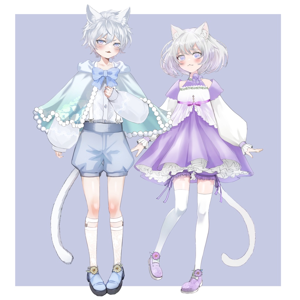 【立ち絵素材】にゃんBoy&Girlセット