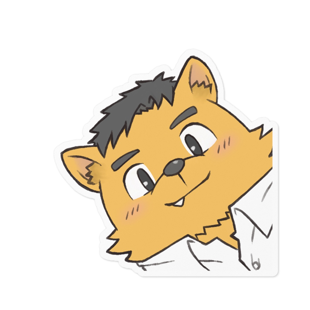 ひょっこりステッカー大/弐濠(にごう)くん