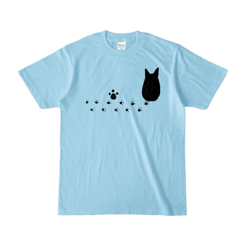 黒モフさんロゴTシャツ(青)