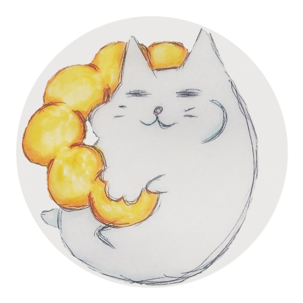 白モフぽんでにゃいおんマスキングテープ