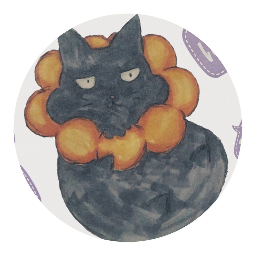 黒モフぽんでにゃいおんマスキングテープ