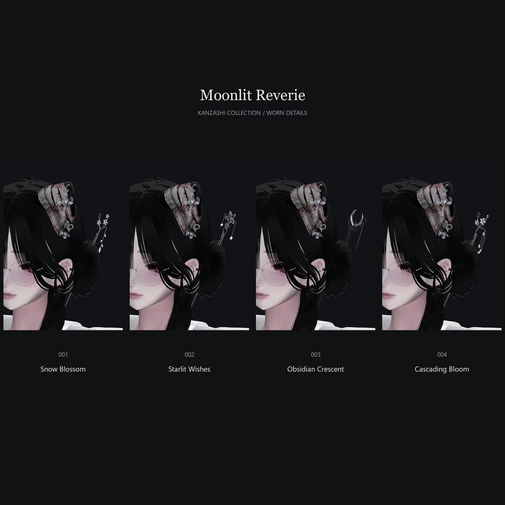 Moonlit Reverie - Kanzashi Collection