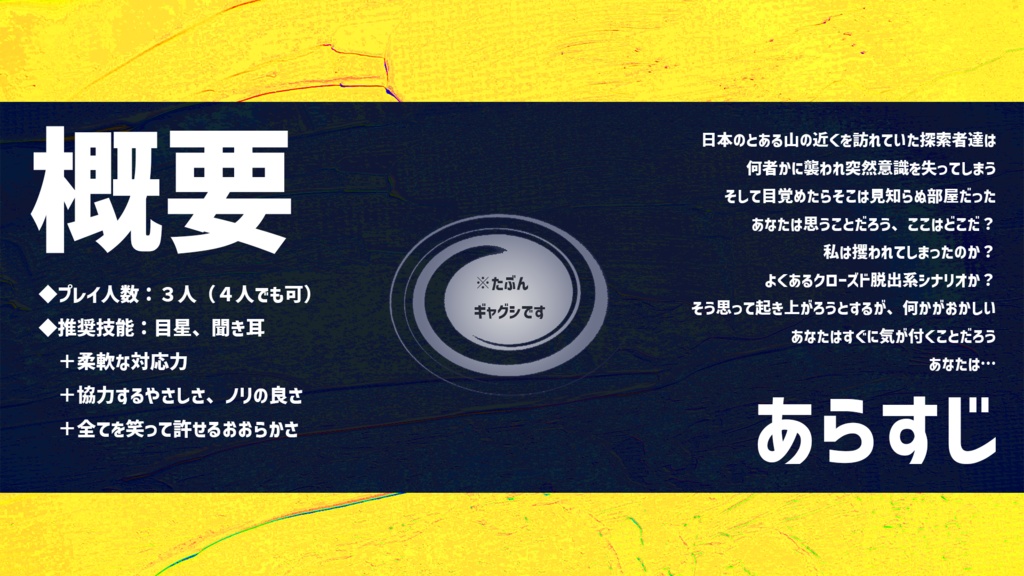 【CoCシナリオ】「みんな違ってみんな奇異!」