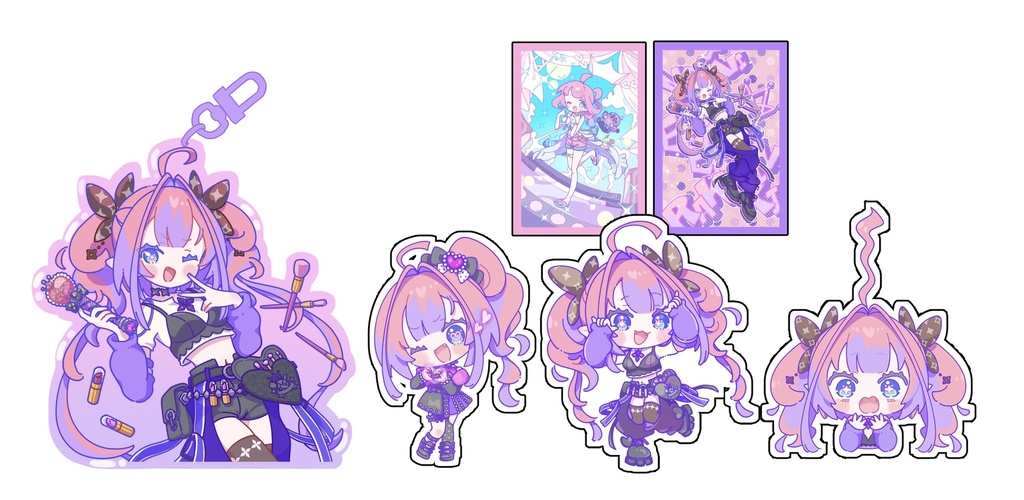 んーーヴィヴィーー！！セット(アクキー、ステッカーセット、ポストカード2種)