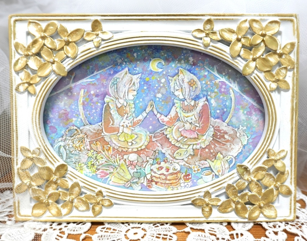 額装原画「ないしょのピクニック」