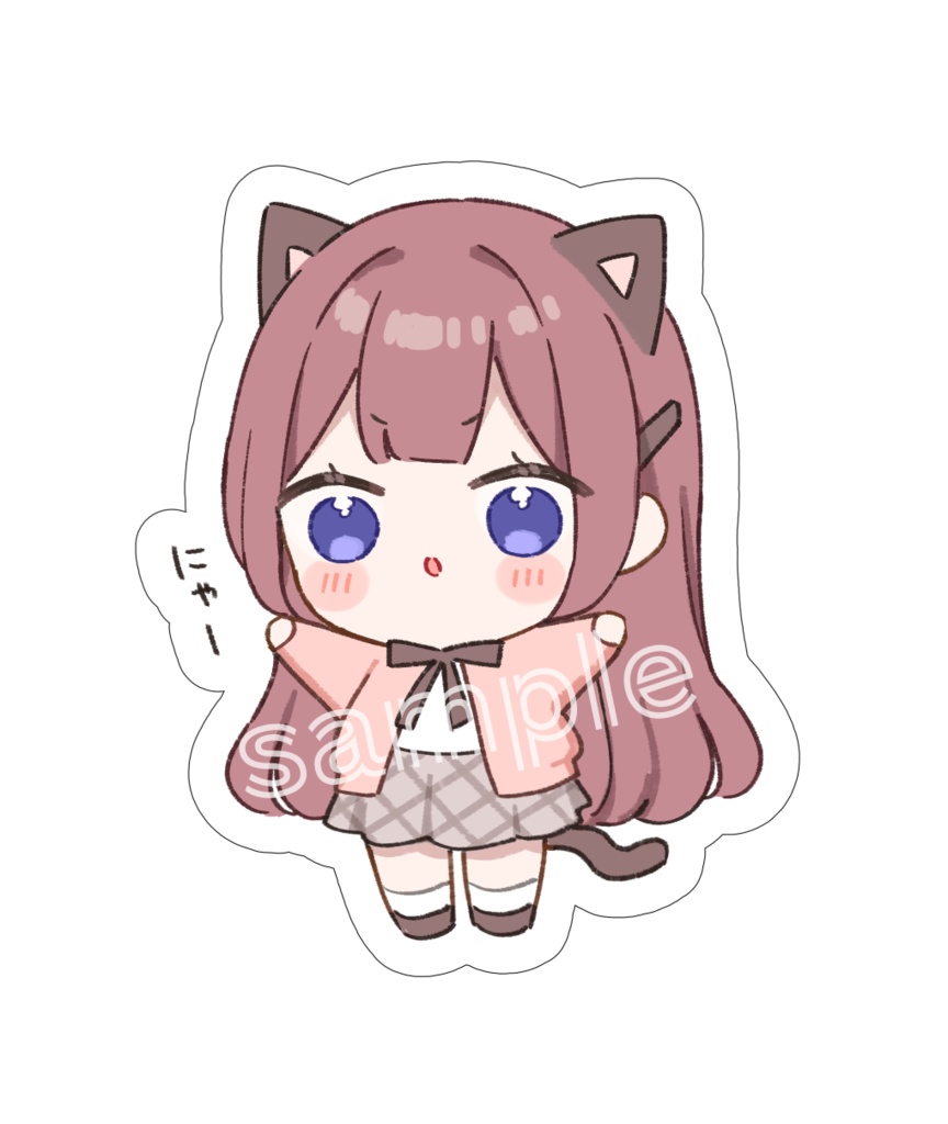 わかにゃんステッカー
