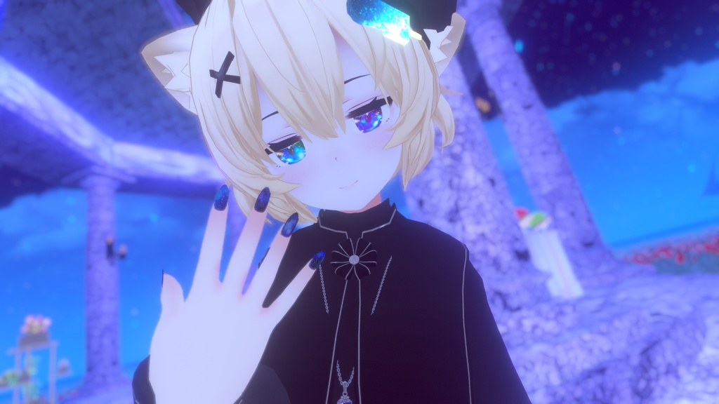 3Dアバター向けネイルテクスチャ ”夜空イメージ” ウルフェリア、ここあ、薄荷、ラスク(ミルク新)、レイニィ、フィリナ、レスキュナ、狐雪、ユメ、エミスティア、透羽、セフィラ、アッシュ、碼希、RONO(スヴァルトリリヤ)、ルシナ、ヨール、竜胆、舞夜、Pネイル、ユリスフィア想定