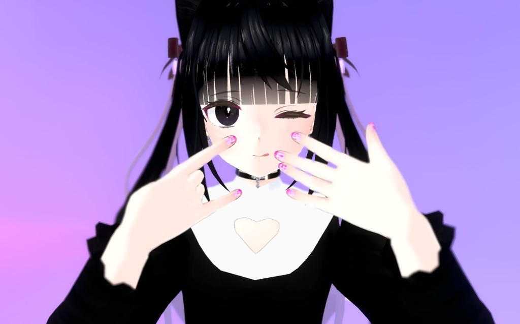 VRCHATアバター向けネイルテクスチャ ”液体イメージ”