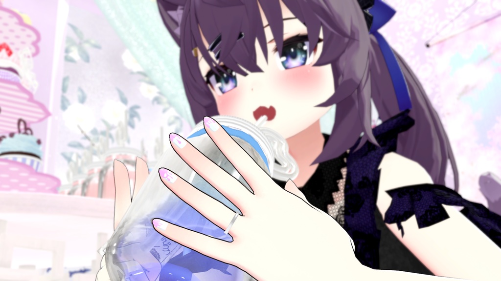 VRCHATアバター向けネイルテクスチャ ”液体イメージ”