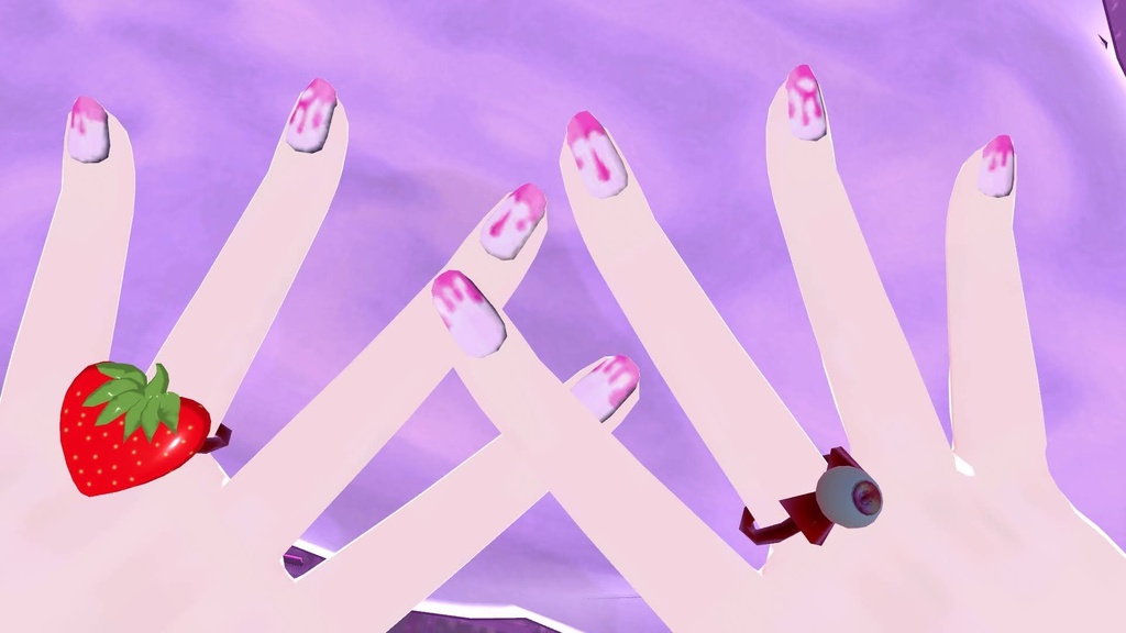 VRCHATアバター向けネイルテクスチャ ”液体イメージ”