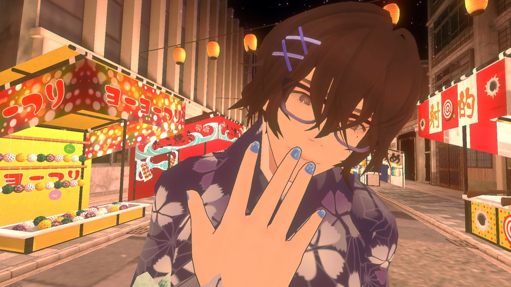 VRCHATアバター向けネイルテクスチャ ”液体イメージ”