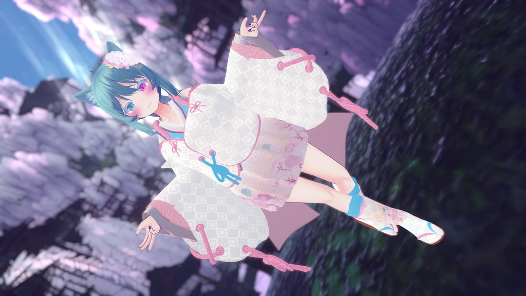 VRChatアバター向け衣装 "爛漫うらら"【29アバター対応】