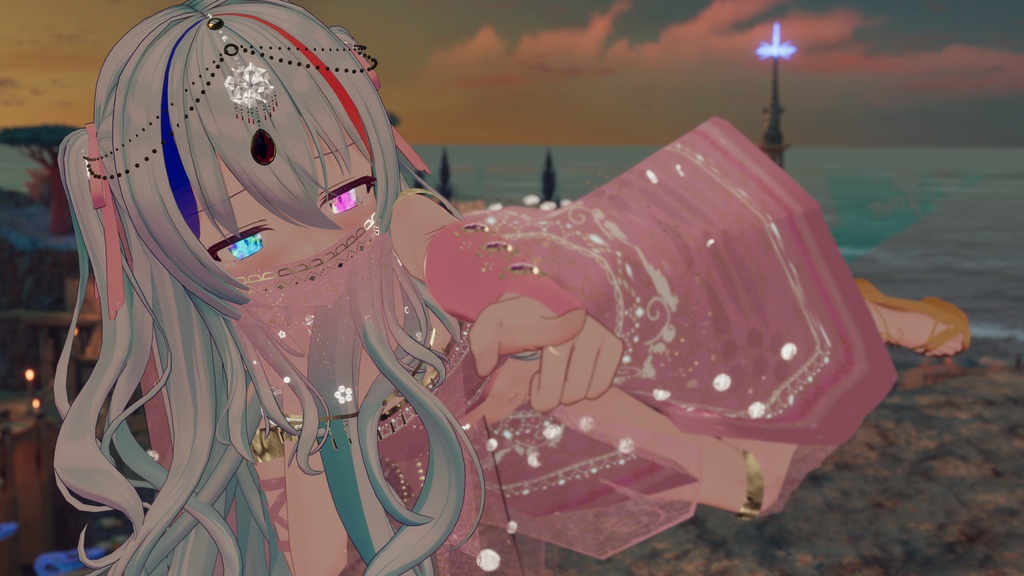 VRChatアバター向けアラビア風衣装"エミーラカマル"【52アバター対応】