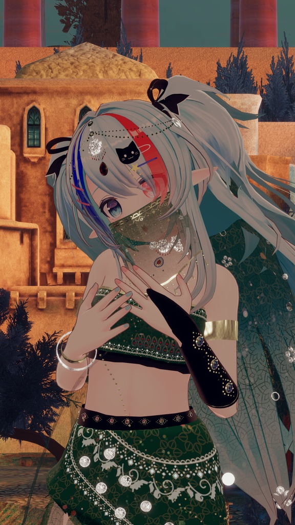 VRChatアバター向けアラビア風衣装"エミーラカマル"【52アバター対応】