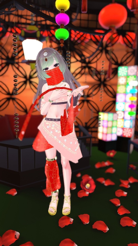 VRChatアバター向けアラビア風衣装"エミーラカマル"【52アバター対応】