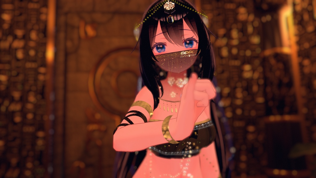 VRChatアバター向けアラビア風衣装"エミーラカマル"【52アバター対応】