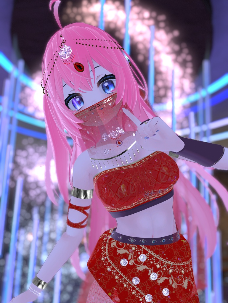 VRChatアバター向けアラビア風衣装"エミーラカマル"【52アバター対応】