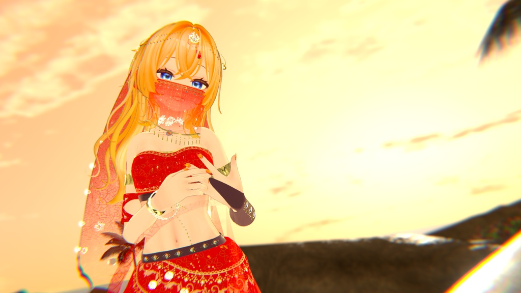 VRChatアバター向けアラビア風衣装"エミーラカマル"【52アバター対応】