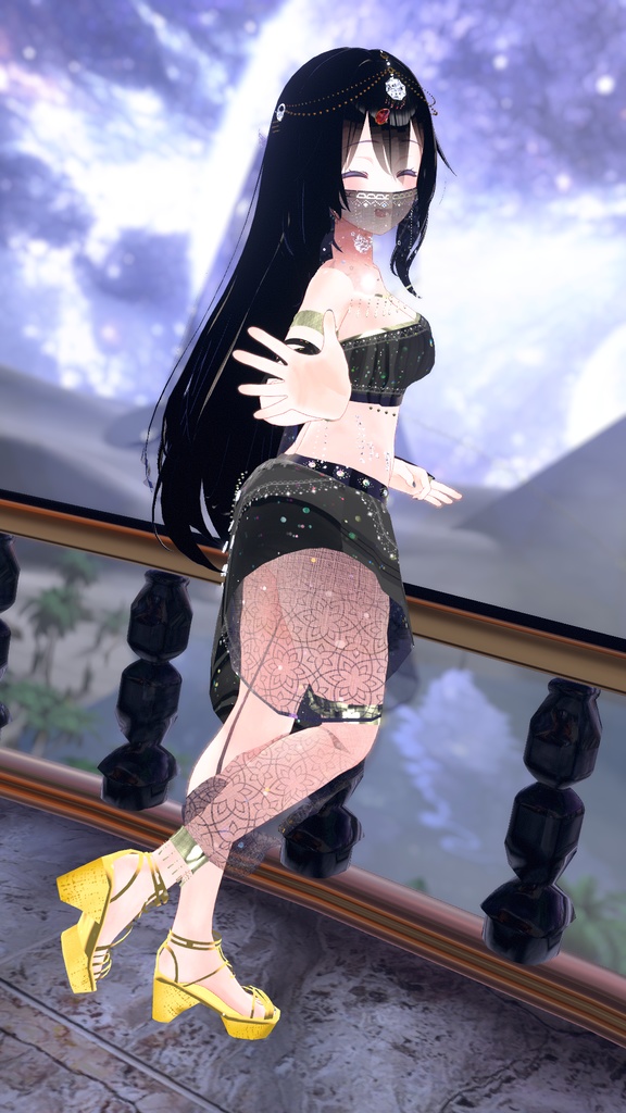 VRChatアバター向けアラビア風衣装"エミーラカマル"【52アバター対応】