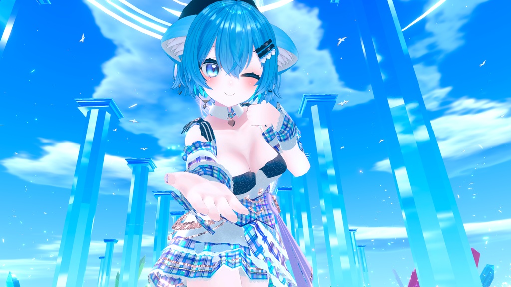 VRChatアバター向けアイドル風衣装"pecherfille "【43アバター対応】