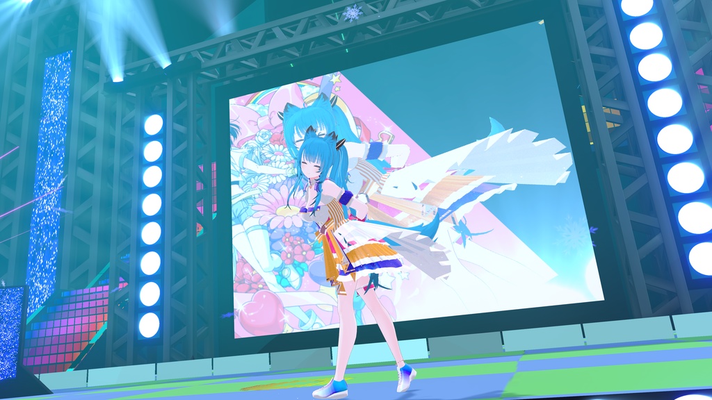 VRChatアバター向けアイドル風衣装"pecherfille "【43アバター対応】