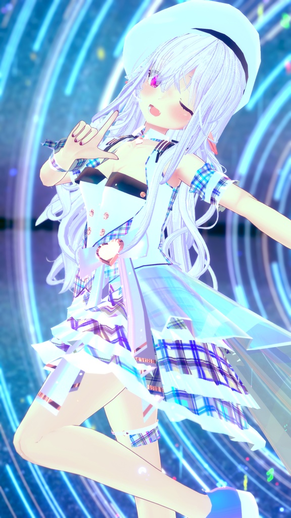 VRChatアバター向けアイドル風衣装"pecherfille "【43アバター対応】