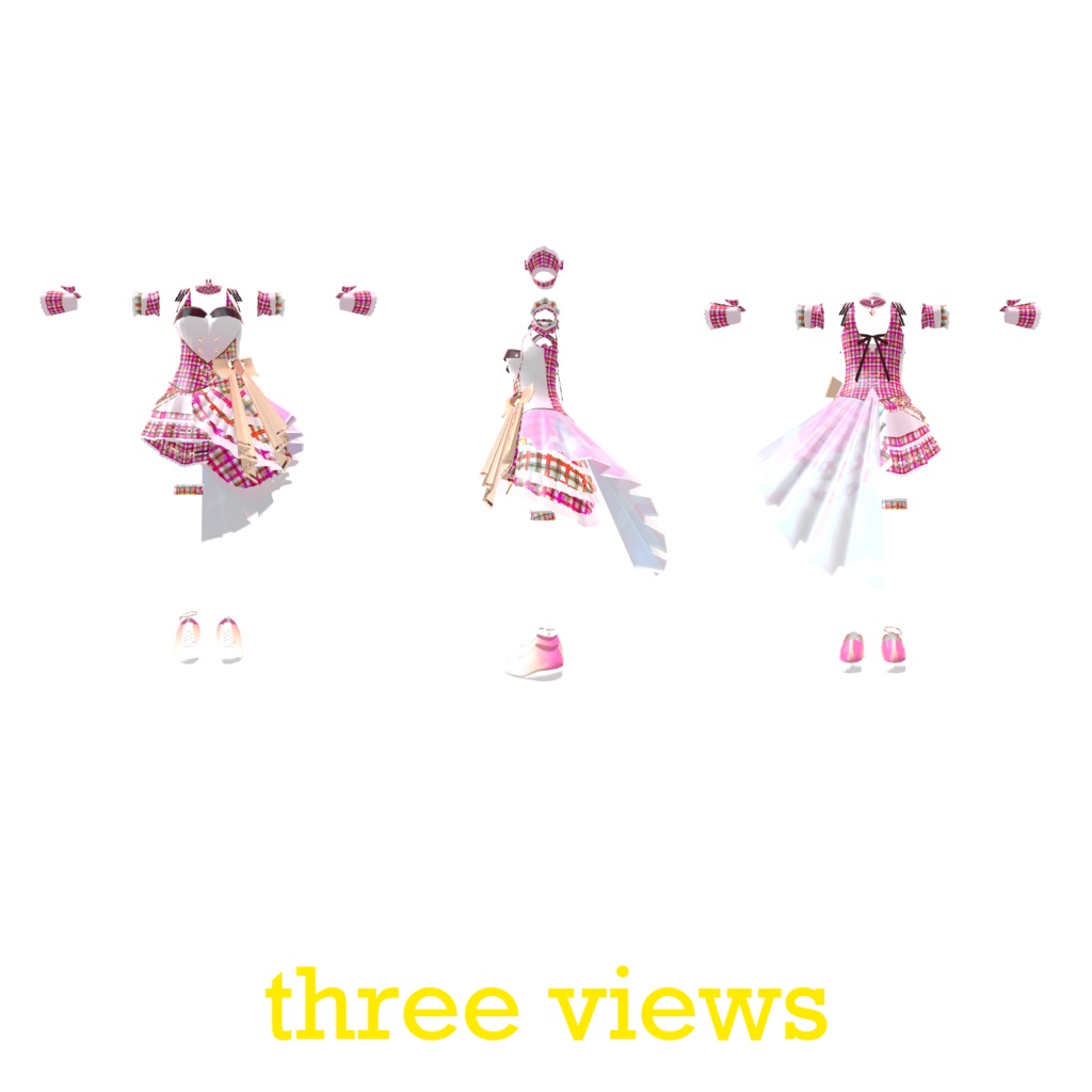 VRChatアバター向けアイドル風衣装"pecherfille "【43アバター対応】