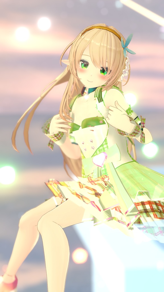 VRChatアバター向けアイドル風衣装"pecherfille "【43アバター対応】