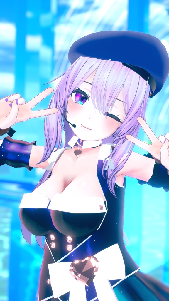 VRChatアバター向けアイドル風衣装"pecherfille "【43アバター対応】