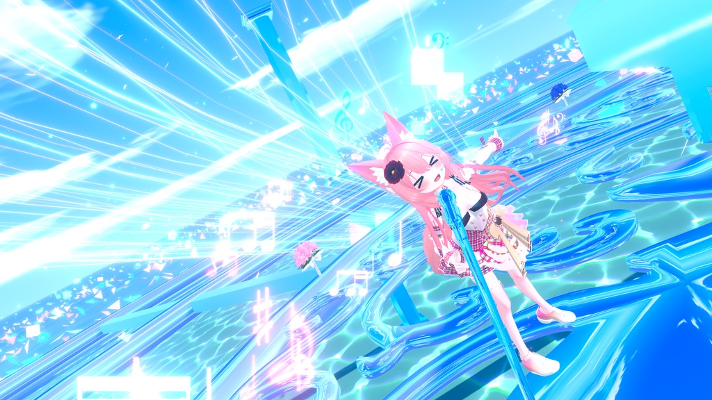 VRChatアバター向けアイドル風衣装"pecherfille "【43アバター対応】