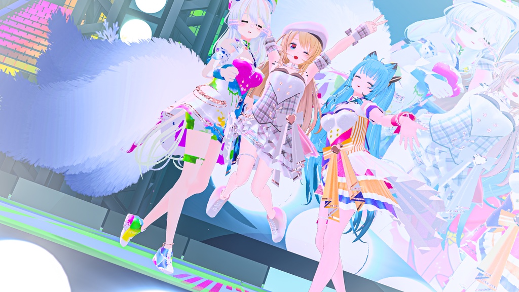 VRChatアバター向けアイドル風衣装"pecherfille "【43アバター対応】