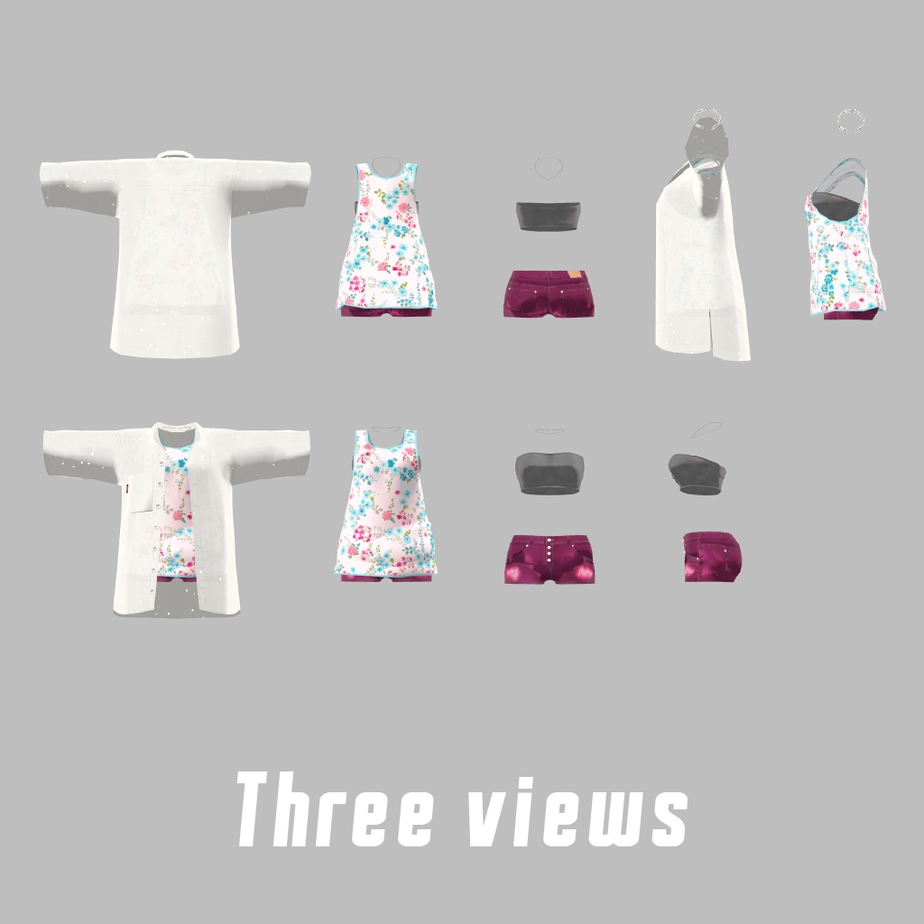 VRChatアバター向け衣装"地元コーデ"【27アバター対応】