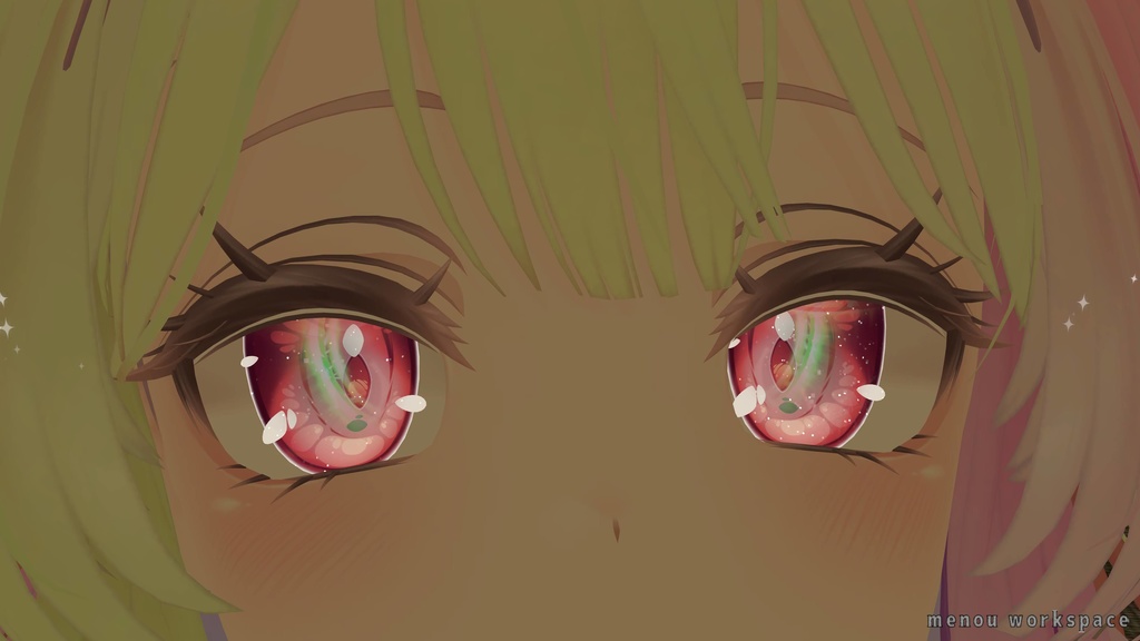 VRChatアバター用コンタクトレンズ"〇×■インワンダーランド"【70アバター対応】※黒目に景色やお友達を写すレンズです#mumu_shop