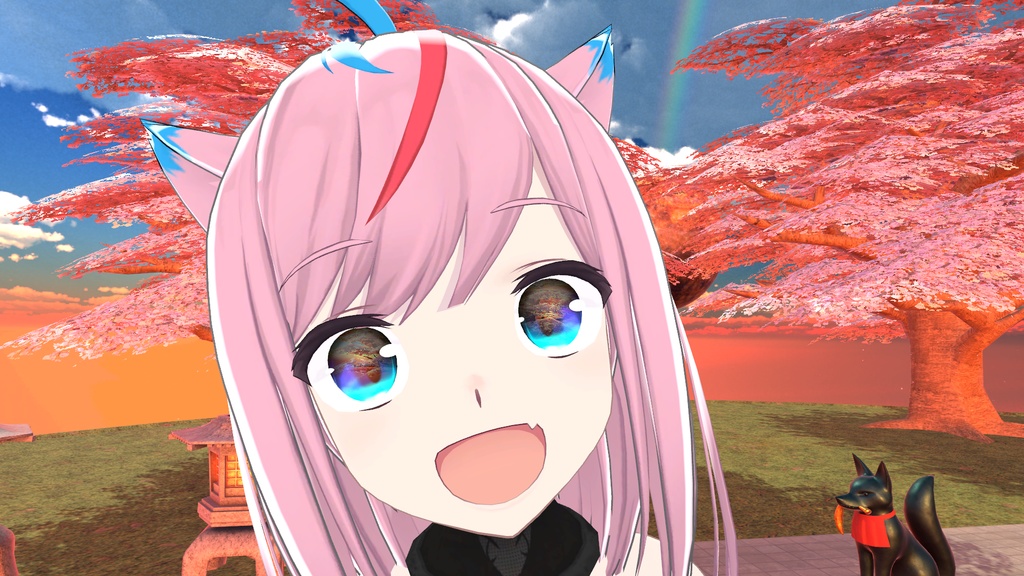 VRChatアバター用コンタクトレンズ"〇×■インワンダーランド"【70アバター対応】※黒目に景色やお友達を写すレンズです#mumu_shop