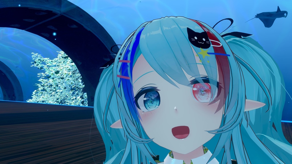 VRChatアバター用コンタクトレンズ"〇×■インワンダーランド"【70アバター対応】※黒目に景色やお友達を写すレンズです#mumu_shop