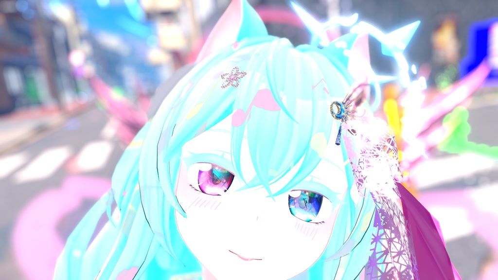 VRChatアバター用コンタクトレンズ"〇×■インワンダーランド"【70アバター対応】※黒目に景色やお友達を写すレンズです#mumu_shop