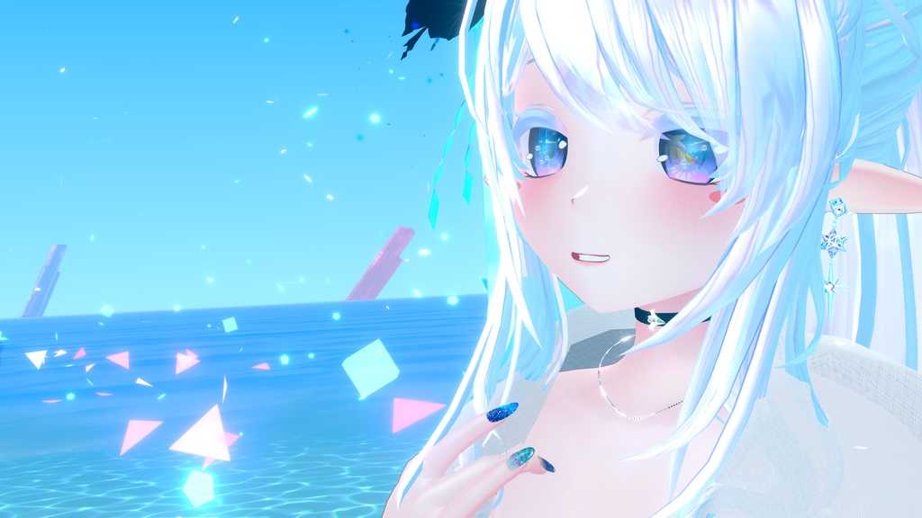 VRChatアバター用コンタクトレンズ"〇×■インワンダーランド"【70アバター対応】※黒目に景色やお友達を写すレンズです#mumu_shop