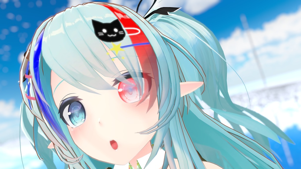 VRChatアバター用コンタクトレンズ"〇×■インワンダーランド"【70アバター対応】※黒目に景色やお友達を写すレンズです#mumu_shop