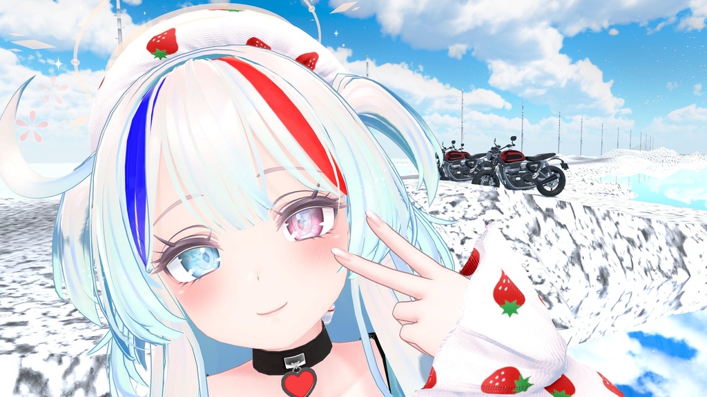 VRChatアバター用コンタクトレンズ"〇×■インワンダーランド"【70アバター対応】※黒目に景色やお友達を写すレンズです#mumu_shop