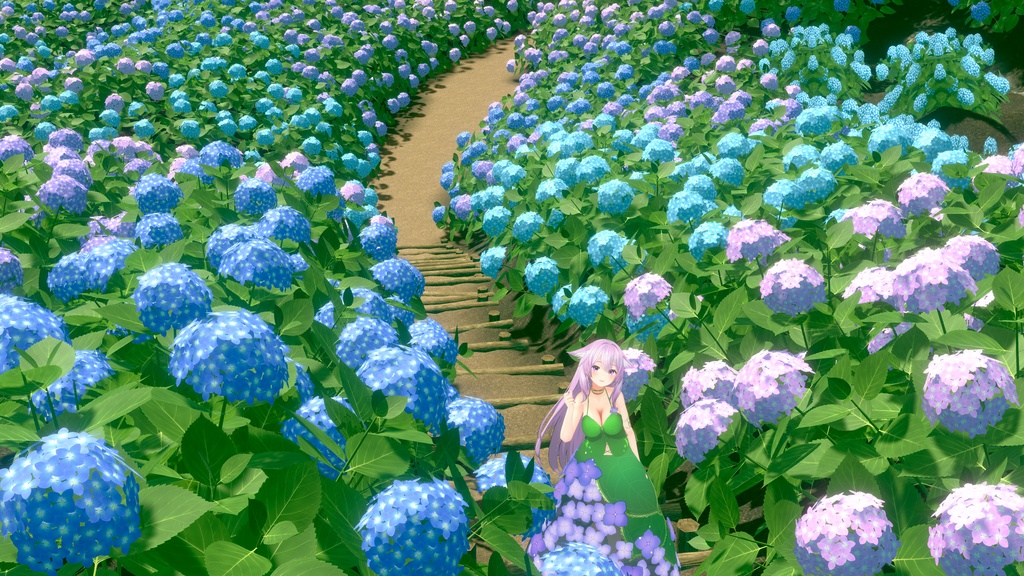 VRChatアバター向け衣装"フルーリドレス"【6アバター対応】