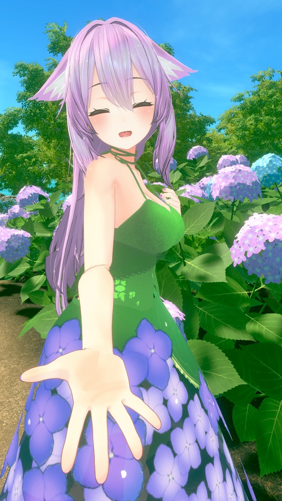 VRChatアバター向け衣装"フルーリドレス"【6アバター対応】